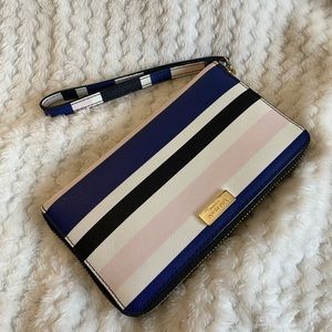 Kate Spade Shore Street Lacey Cruise Stripe Wallet handbag clutch credit money